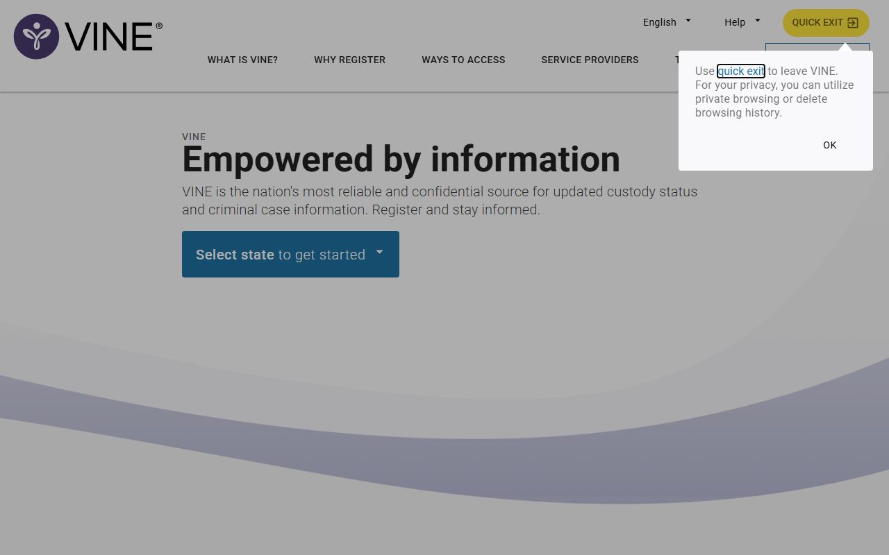 VINELink system for tracking Louisiana busted mugshots and custody status